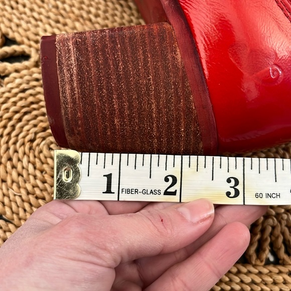 Red Leather Ankle Boots - Picture 16 of 16